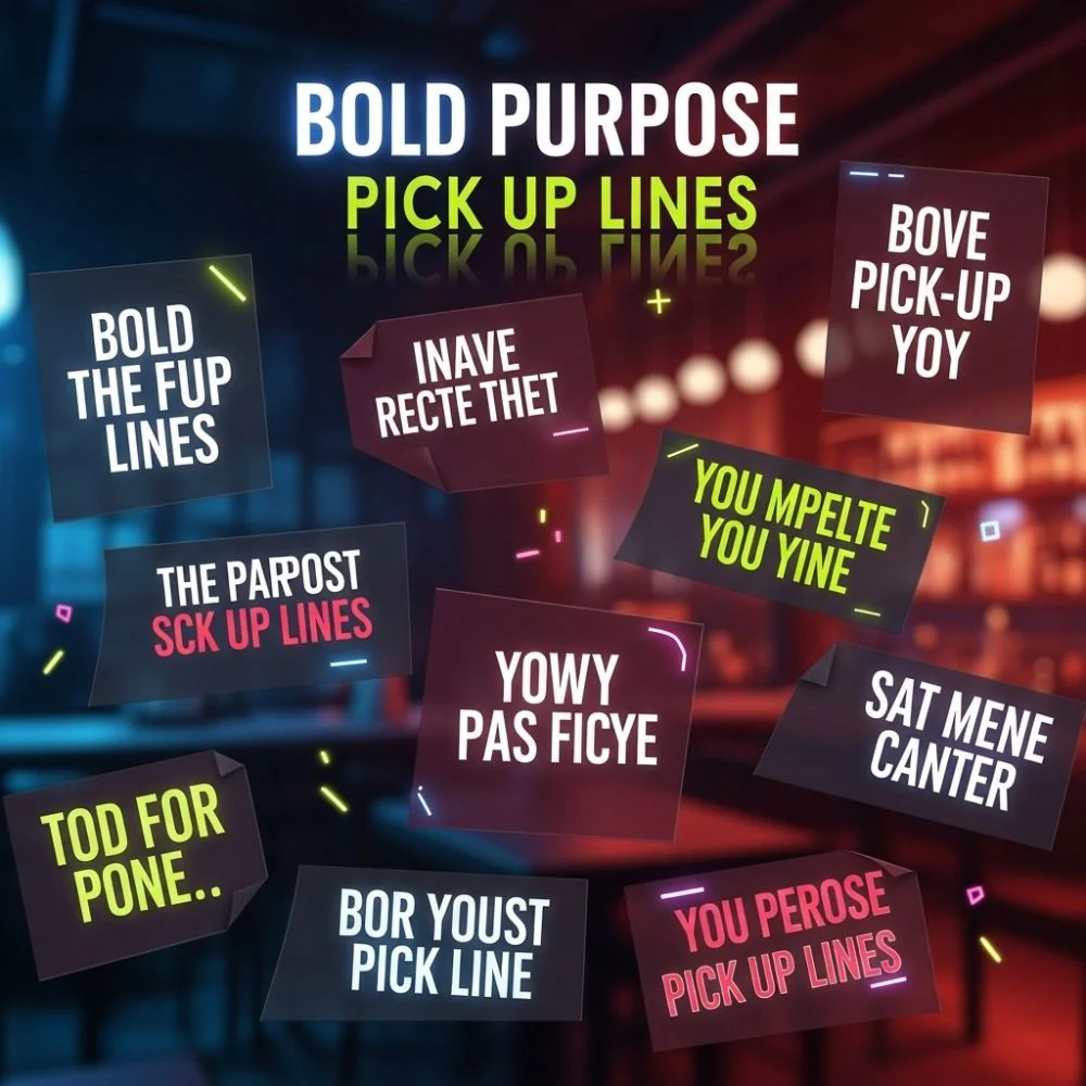 Bold Purpose Pick Up Lines
