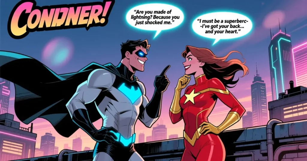 Flirty Superheroes Pick Up Lines
