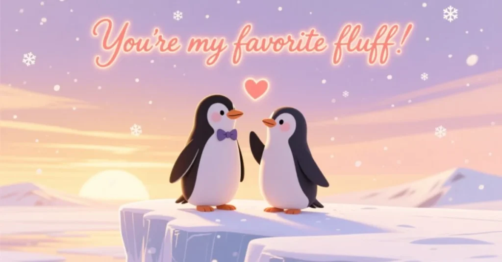 Romantic Penguin Pick Up Lines