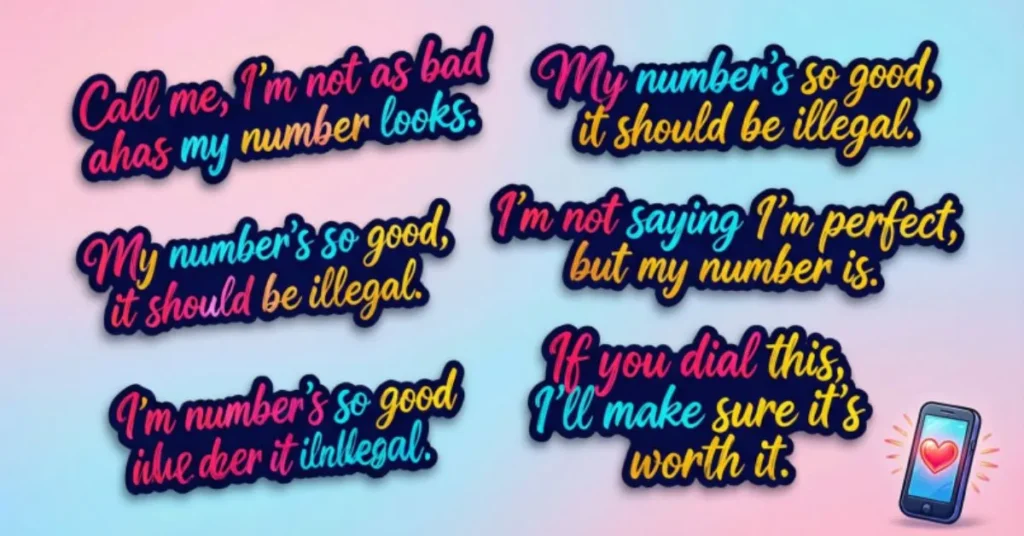 Cheeky Phone Number Pick Up Lines