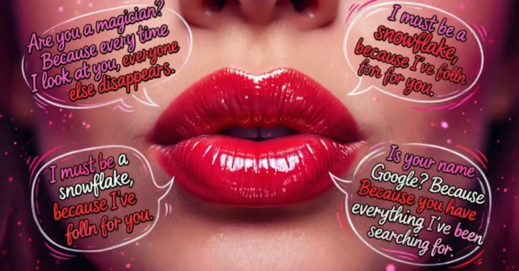 Flirty Lips Pick Up Lines