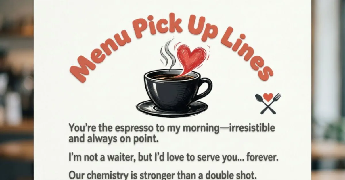Menu Pick Up Lines