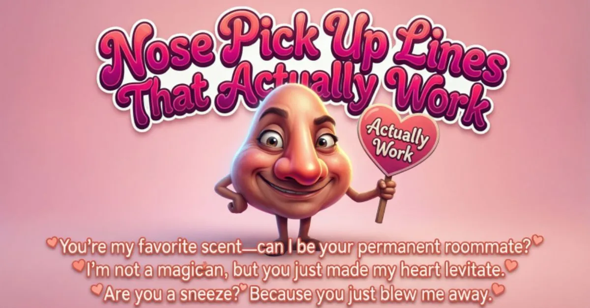nose pick up lines