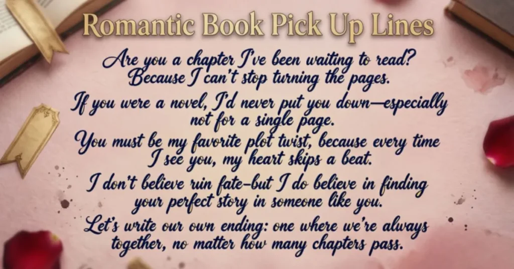 Romantic Book Pick Up Lines