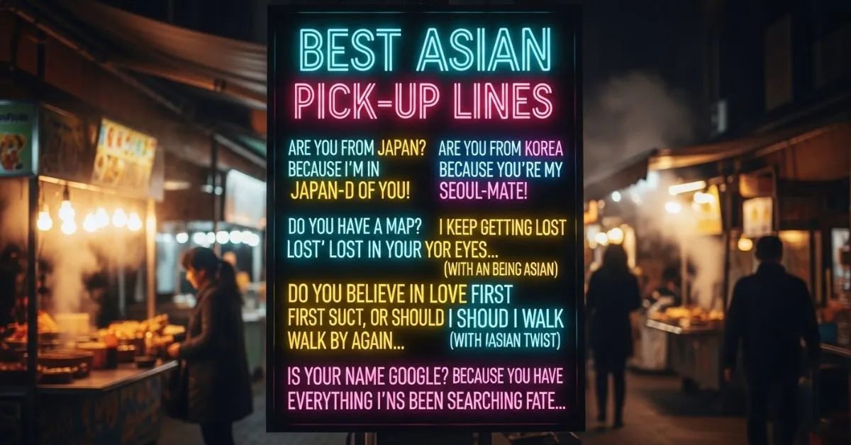 Asian Pick Up Lines