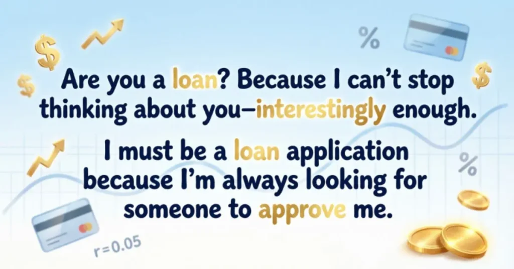 Clever & Cheeky Loan Pick Up Lines
