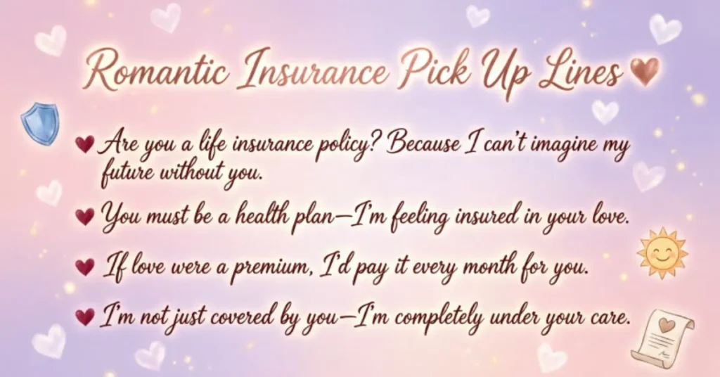 Romantic Insurance Pick Up Lines 