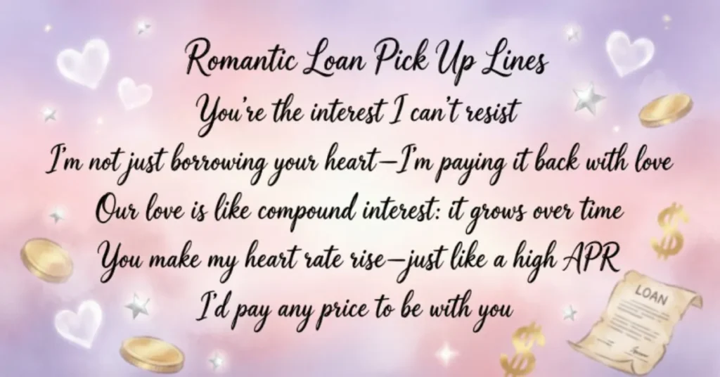 Romantic Loan Pick Up Lines