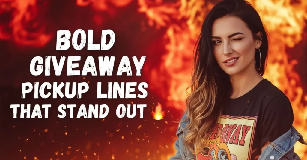 Bold Giveaway Pickup Lines That Stand Out