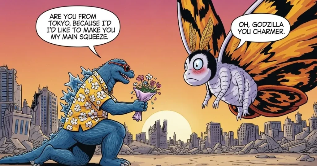 Cheeky Godzilla Pickup Lines