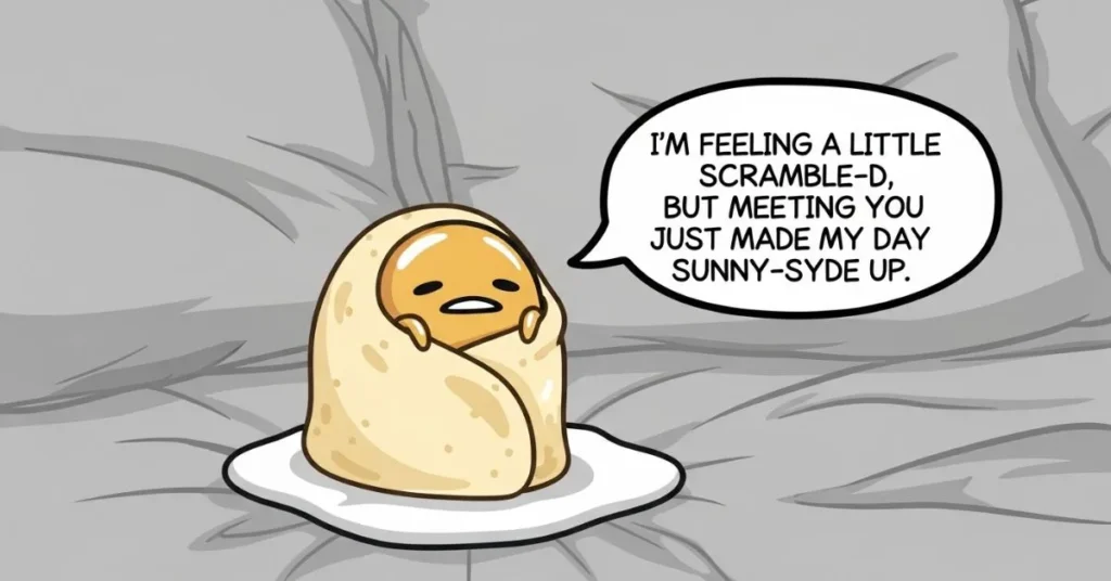 Cute Gudetama Pickup Lines