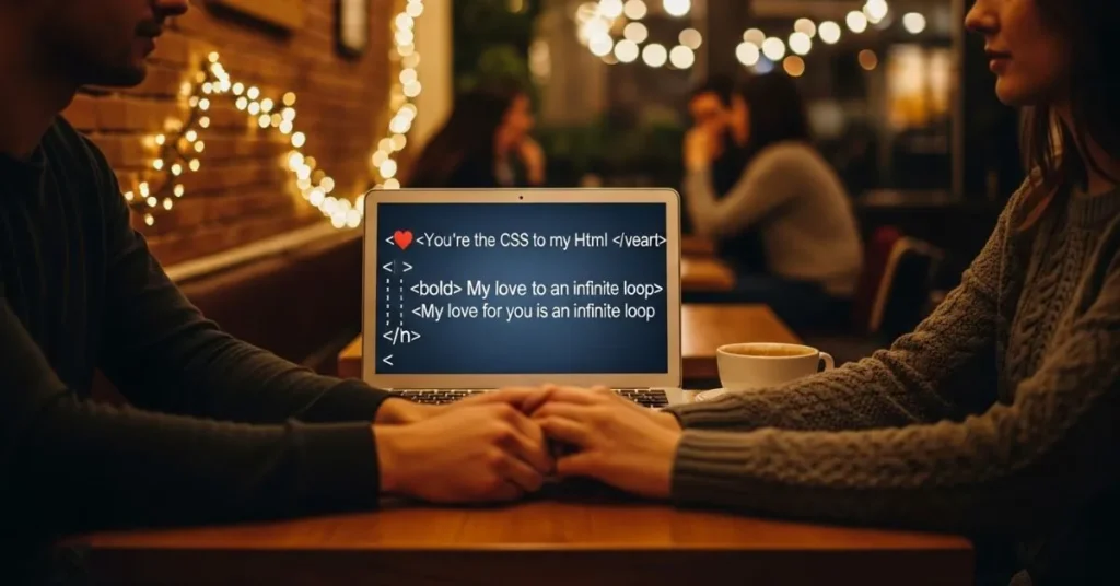Romantic HTML Pickup Lines