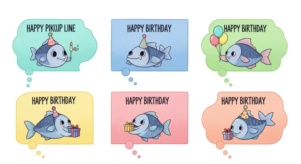Cute & Punny Fish Birthday Pickup Lines