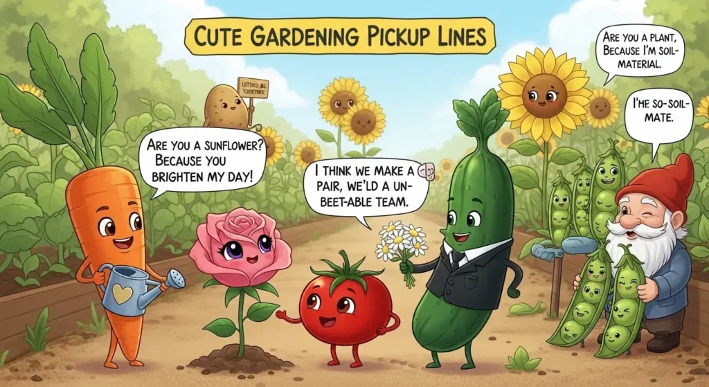 Cute Gardening Pickup Lines