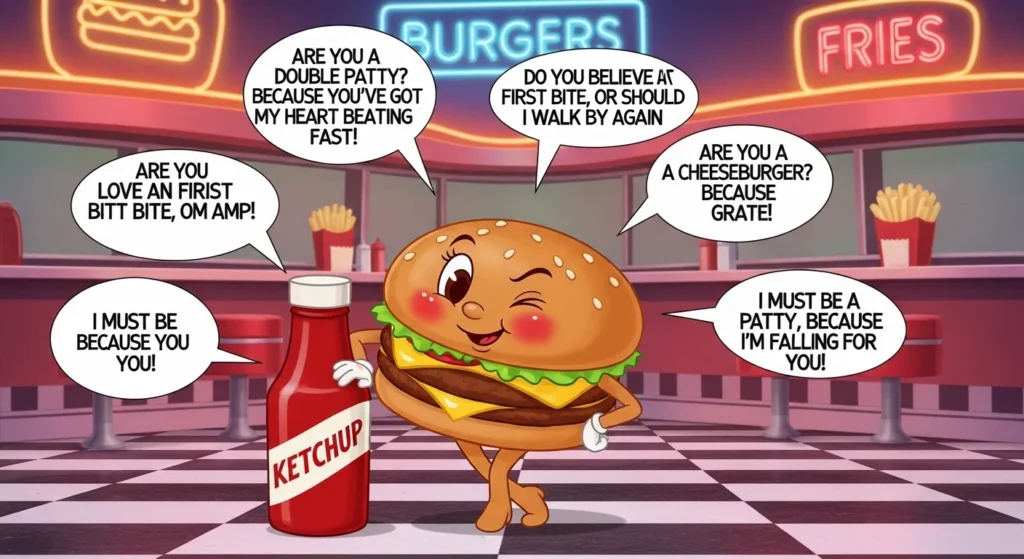 Flirty Hamburger Pickup Lines