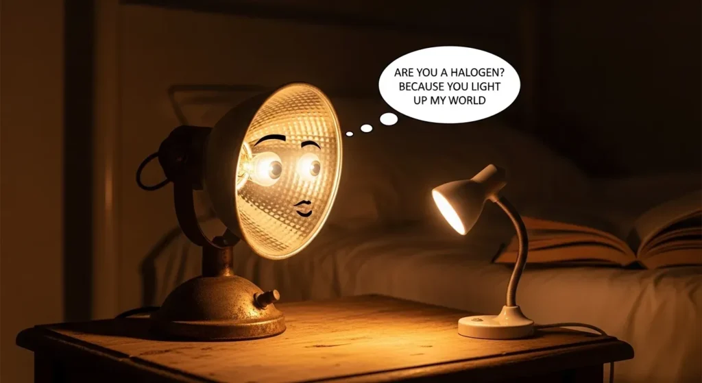 Romantic Halogen Pickup Lines