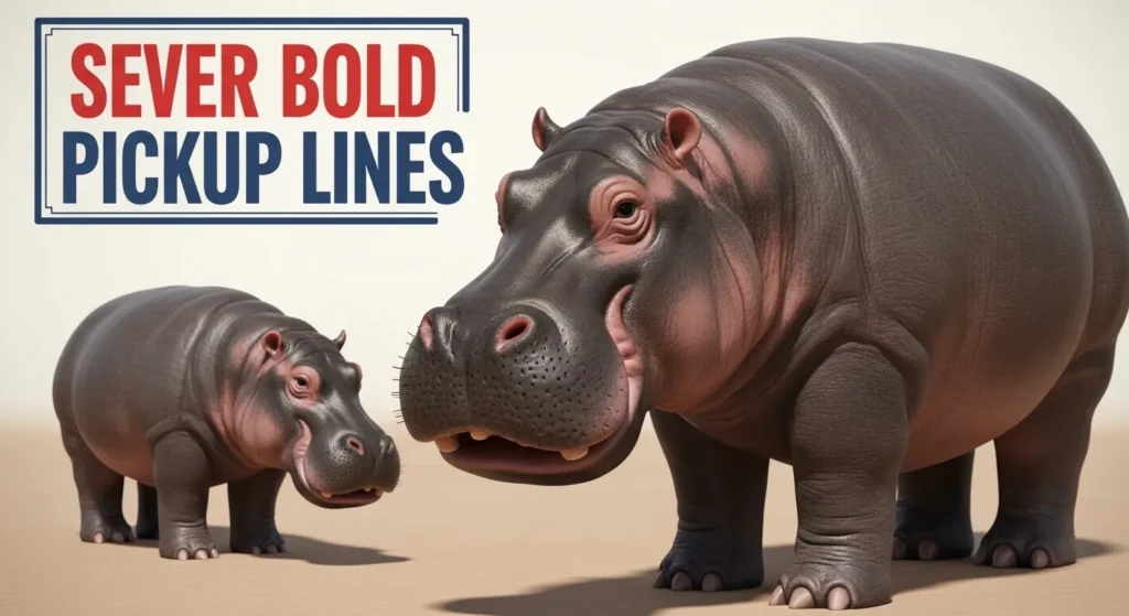 Severe & Bold Hippo Pickup Lines